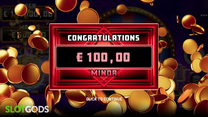 A screenshot of a minor jackpot win in Big Bounty Gold slot