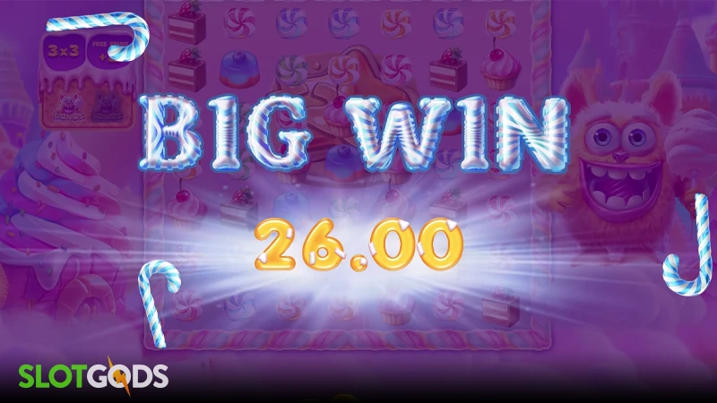 A screenshot of a big win in Big Sugar Bonanza slot