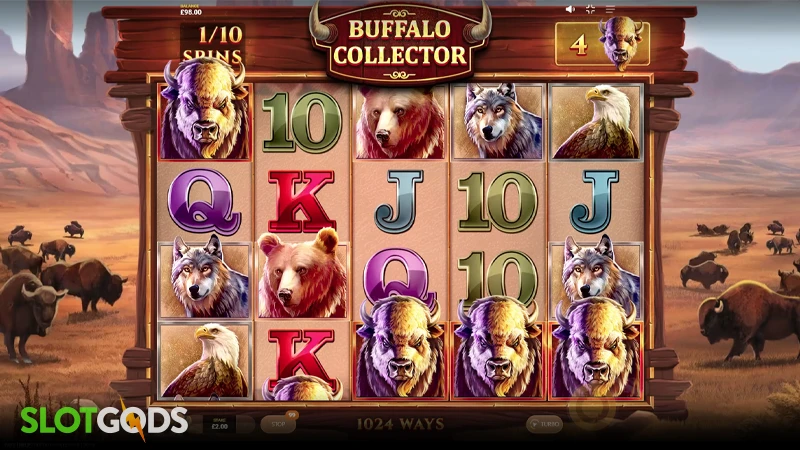 A screenshot of Buffalo Collector slot gameplay