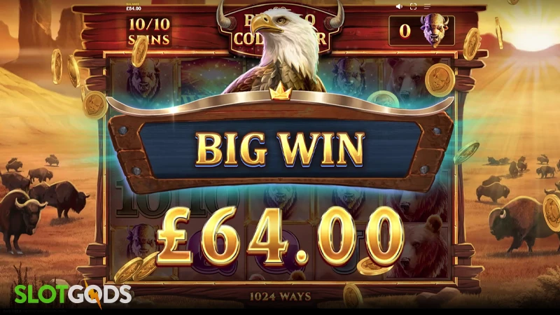 A screenshot of Buffalo Collector slot feature gameplay