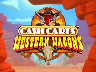 Cash Carts Western Wagons Slot Logo