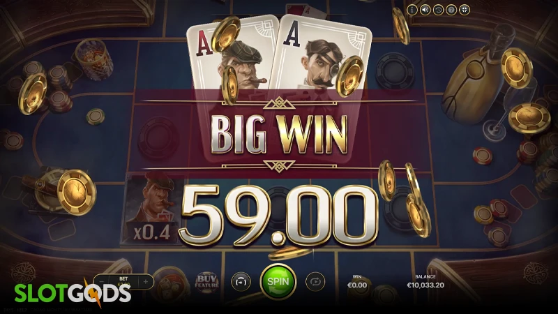 A screenshot of a big win in Casino Night slot