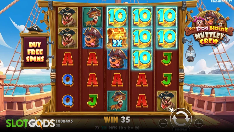 A screenshot of The Dog House Muttley Crew slot gameplay