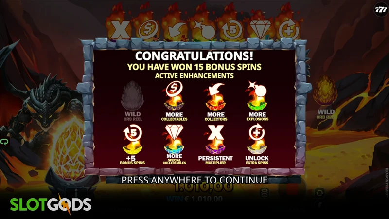slot feature screenshot