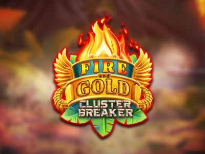 Fire and Gold Cluster Breaker Slot Logo