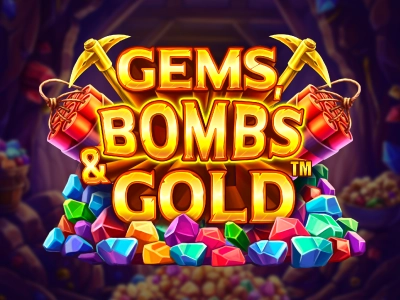Gems, Bombs & Gold Slot Logo
