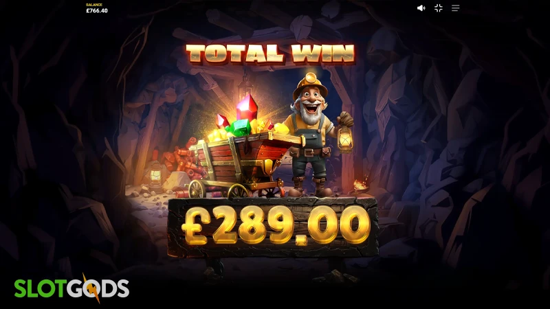 A screenshot of a big win in Glow Dig slot by Max Win Gaming