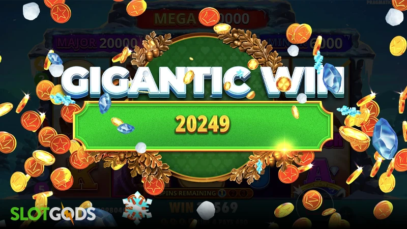 A screenshot of a big win in Himalyan Wilds slot