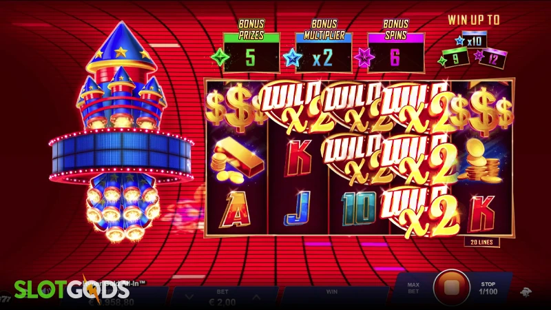 A screenshot of Hyper Gold All In slot wild feature