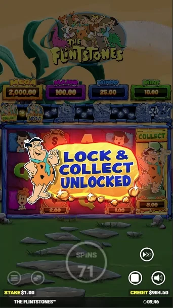 The Flintstones slot feature gameplay