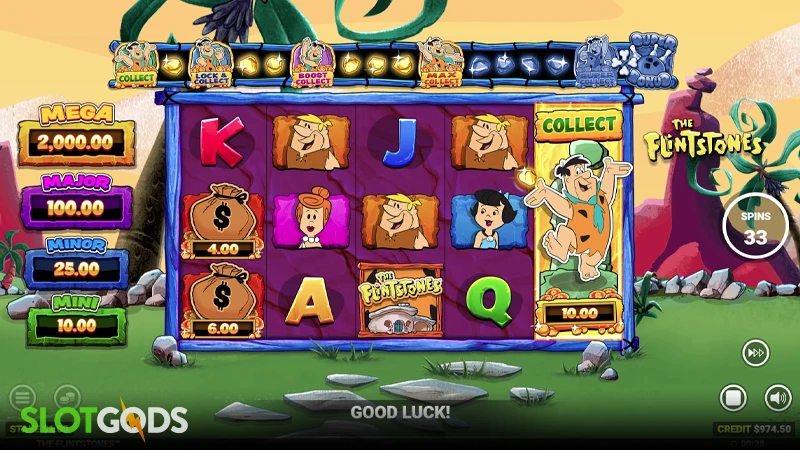 The Flintstones slot gameplay