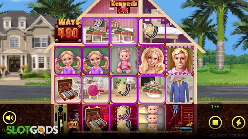 Gameplay screenshot of Kenneth Must Die slot by Nolimit City