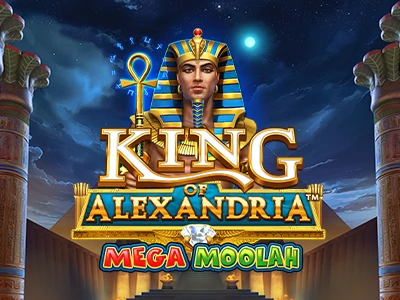 King of Alexandria Mega Moolah Slot Logo