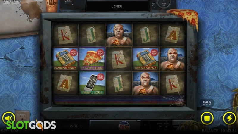 A screenshot of Loner slot gameplay