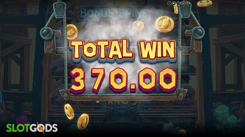 A screenshot of A huge win in Mine Blown slot