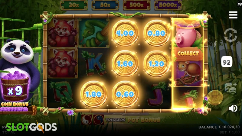 A screenshot of Panda Bonanza slot gameplay