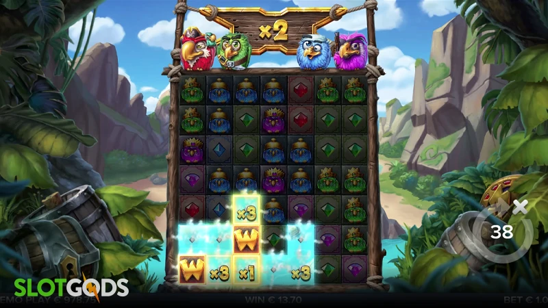 A screenshot of Pirots X slot gameplay