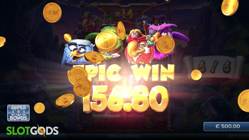 A screenshot of a huge win in Pirots X slot