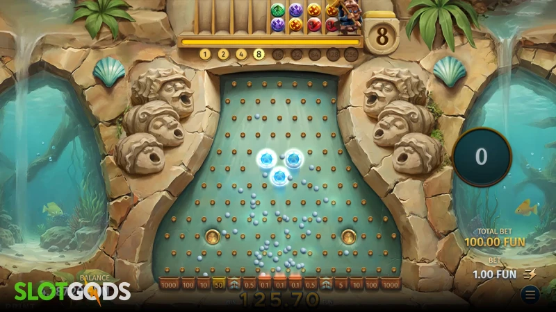 A screenshot of Pond of Plinko slot plinko bonus gameplay