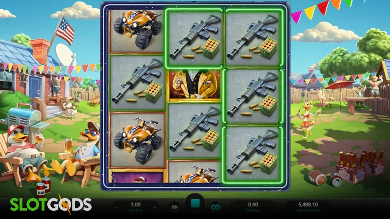 A screenshot of Quackin Reels slot gameplay