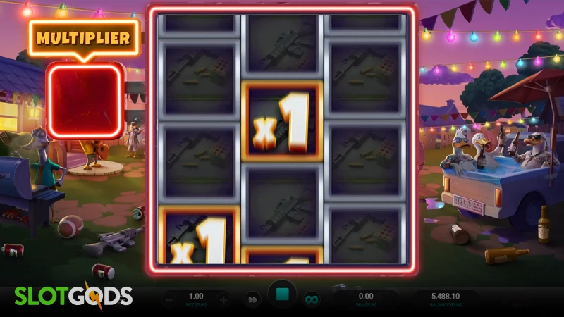 A screenshot of Quackin Reels slot multiplier respins