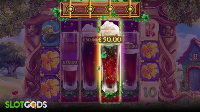A screenshot of Rainbow Jackpots Megaways slot  beer bonus