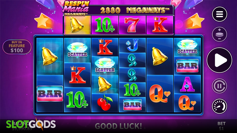 A screenshot of Respin Mania Megaways slot gameplay