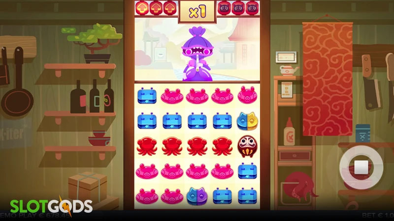 A screenshot of Slurpy slot gameplay