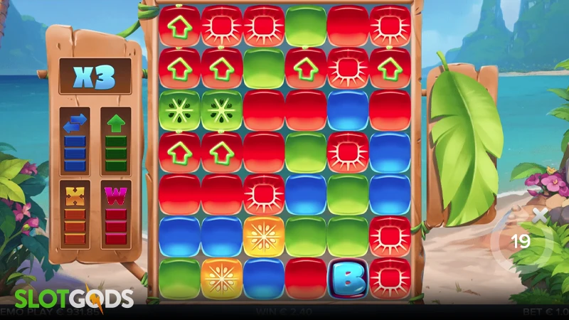 A screenshot of Squeeze slot by ELK studios gameplay