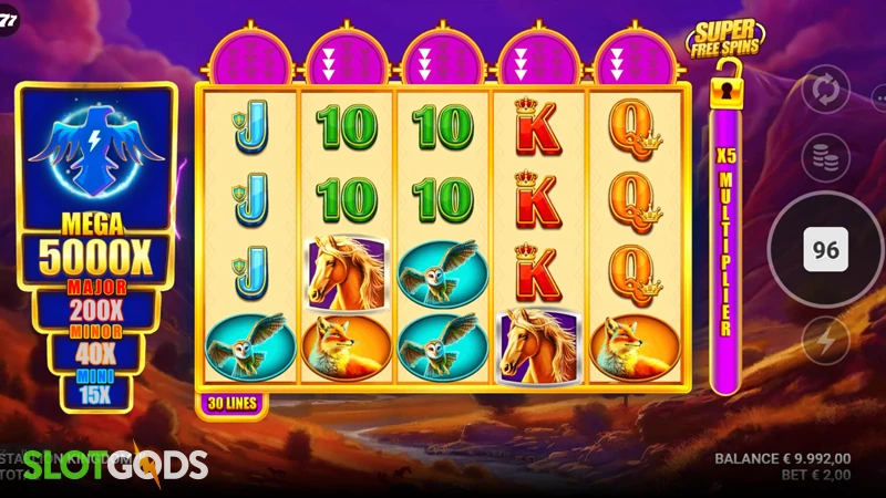 A screenshot of Stallion Kingdom slot gameplay