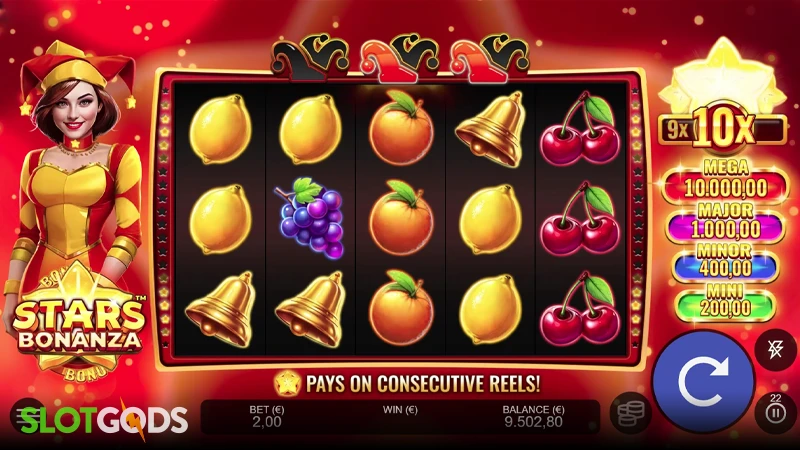 A screenshot of Star Bonanza slot gameplay