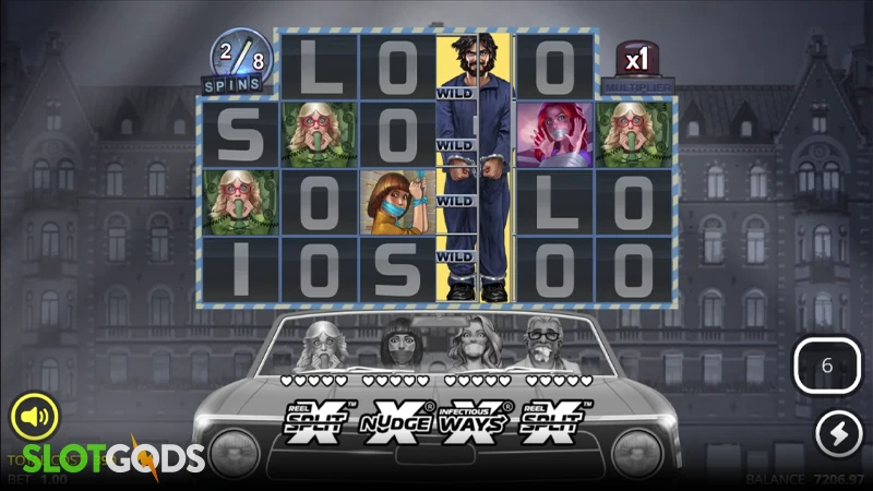 A screenshot of Stockholm Syndrome slot gameplay