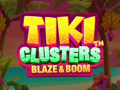 Tiki Clusters Blaze & Boom Slot Logo