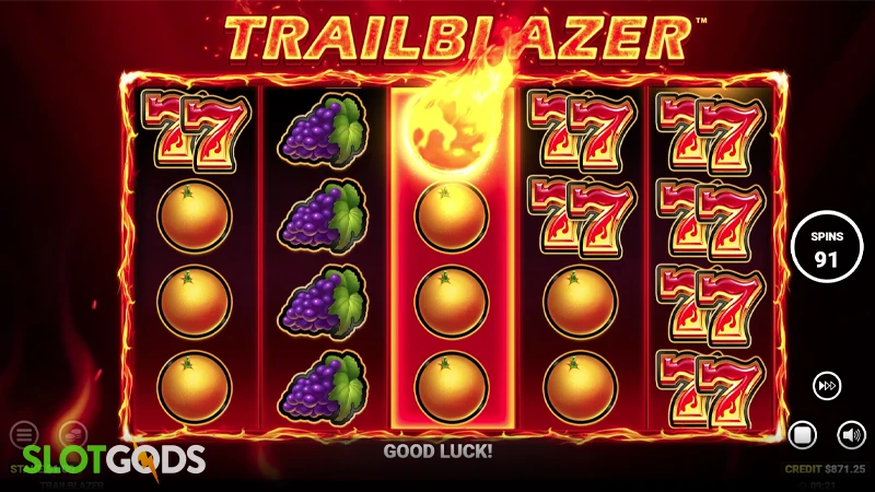 A screenshot of Trailblazer slot gameplay