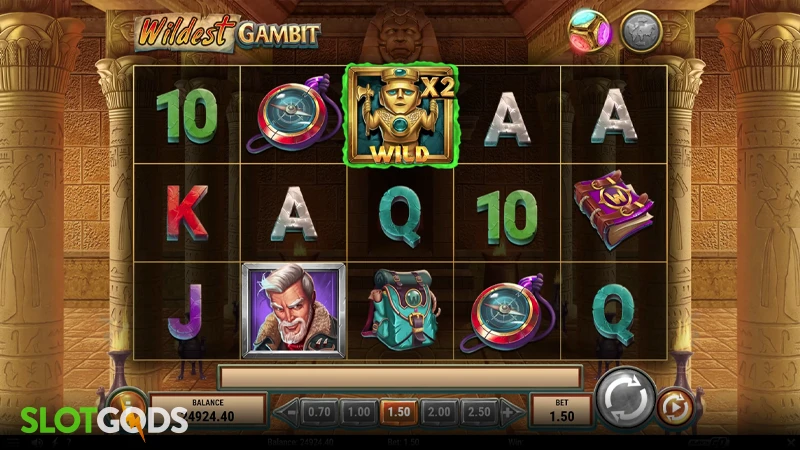 A screenshot of Wildest Gambit slot gameplay