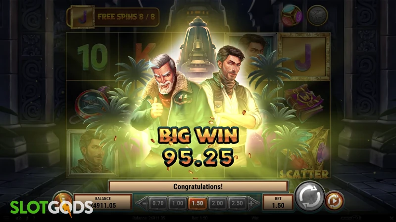 A screenshot of a big win in Wildest Gambit slot