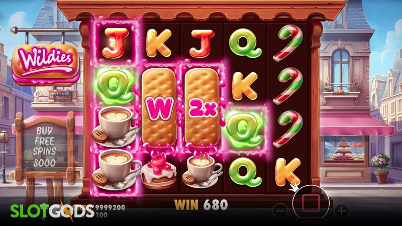 A screenshot of Wildies slot gameplay