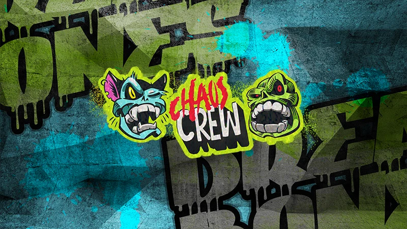 Chaos crew banner with Break Bones background