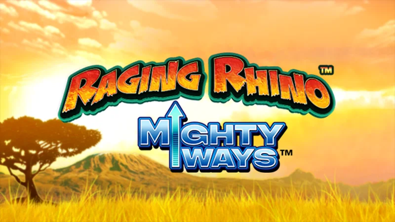 Raging Rhino Mighty Ways promotional banner