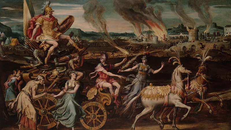Triumph of Mars (ares) painting