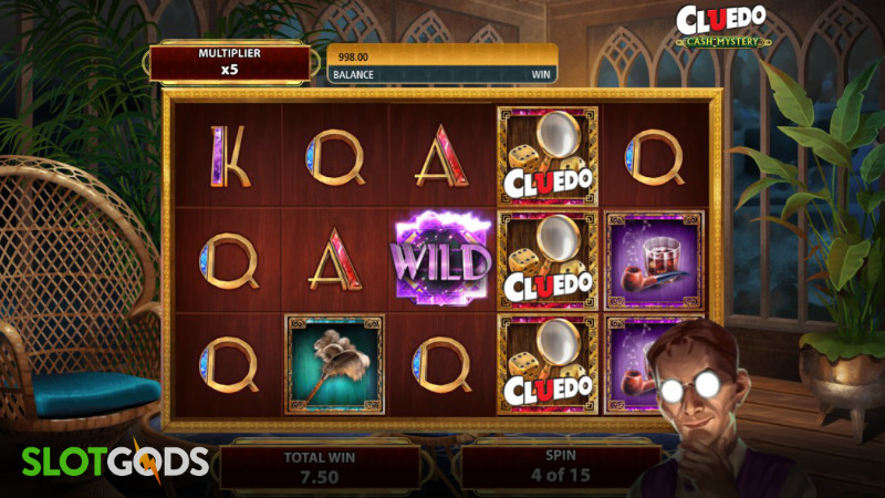 Cluedo Cash Mystery Online Slot by WMS Games Screenshot 2