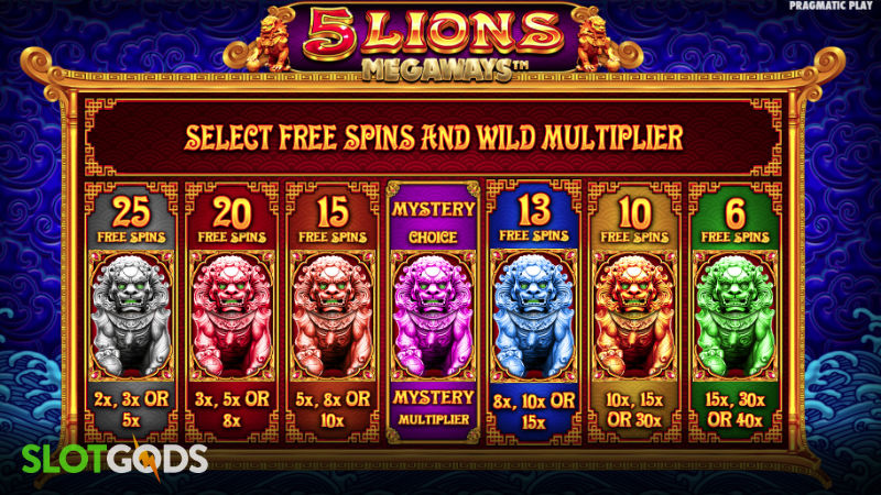 5 Lions Megaways Online Slot by Pragmatic Play Screenshot 2
