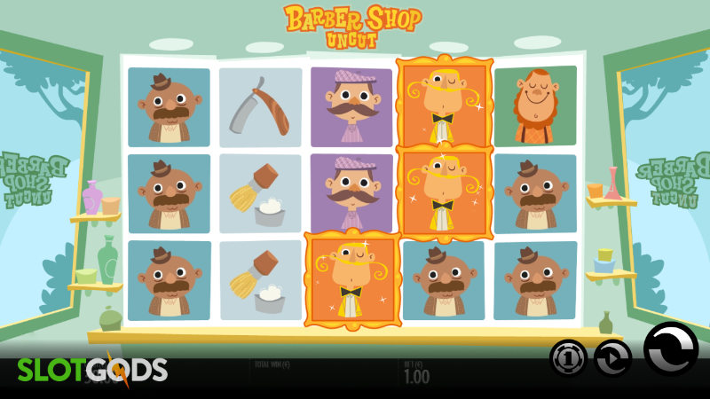 Barber Shop Uncut Online Slot by Thunderkick Screenshot 2