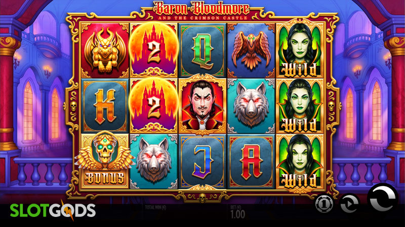 Baron Bloodmore and the Crimson Castle Online Slot by Thunderkick Screenshot 1