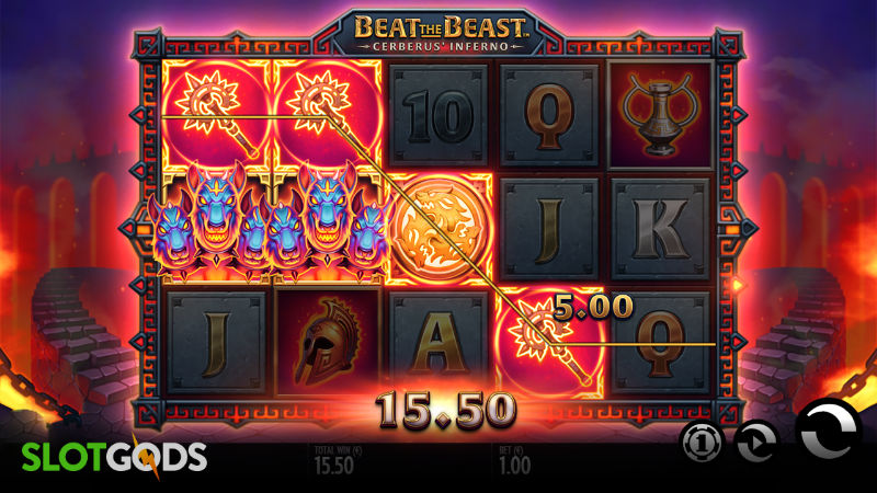 Beat the Beast Cerberus Inferno Online Slot by Thunderkick Screenshot 2