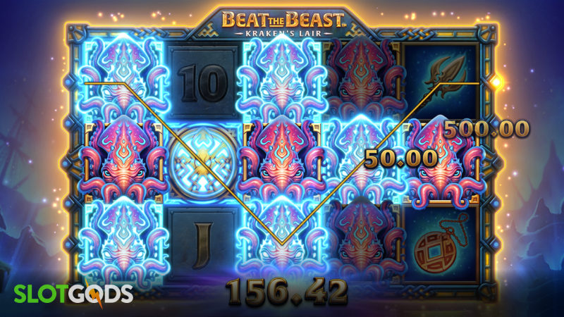 Beat the Beast Krakens Lair Online Slot by Thunderkick Screenshot 3