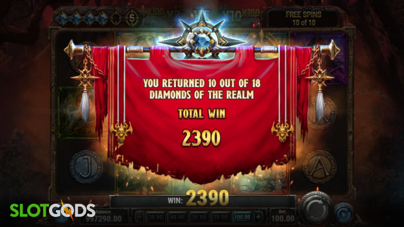 Diamonds of the Realm Online Slot by Playn GO Screenshot 3
