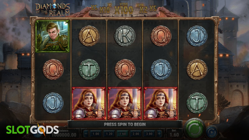 Diamonds of the Realm Online Slot by Playn GO Screenshot 1