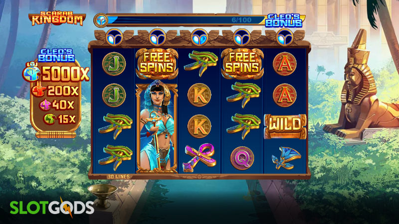 Scarab Kingdom Online Slot by Just For The Win Screenshot 1