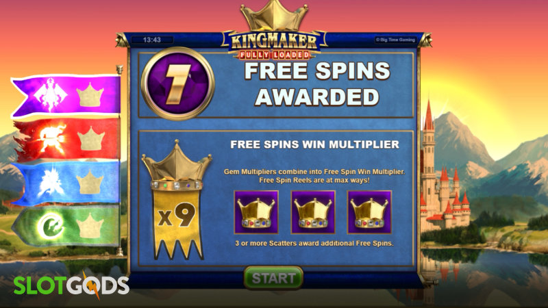 Kingmaker Fully Loaded Online Slot by Big Time Gaming Screenshot 2